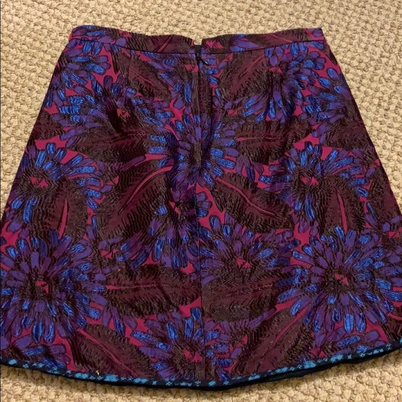 J CREW purple jacquard skirt - Picture 2 of 5